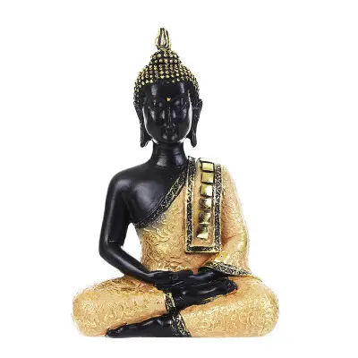 インドの幸せな仏像の置物ポリレジンの装飾品