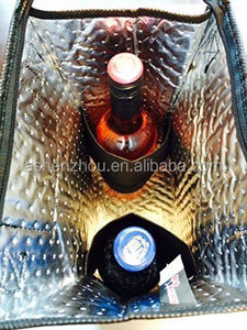 más barato personalizado fácil transporte no tejido compartimentos plegable aislado vino <span class=keywords><strong>2</strong></span> botella bolsa de frío - Product Image 2