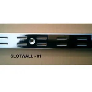 A-A upright post of wall mount channel with slot with chrome surface for display in stores and mall