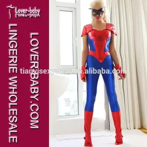 Relance 2014 spider- fille. bustier femmes catsuit latex costumes de super héros spiderman