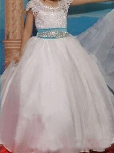 <span class=keywords><strong>Robe</strong></span> de bal princesse Morili Sweetheart à dos en dentelle, personnalisable, à manches courtes, <span class=keywords><strong>pour</strong></span> enfants, <span class=keywords><strong>robe</strong></span> de demoiselle d'honneur, MFA300 - Product Image 3