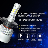 Ampoules Led avec ventilateur, 2 ans de garantie, pas cher, S1 C6 X3, H7 9004 9007 9006 H8 H9 Hir2 H13 H4 S2