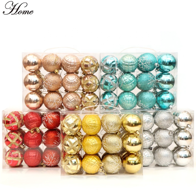 Рождественские украшения, декоративный шар, пластиковый Рождественский шар для елки