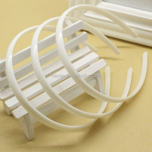 10mm White <strong>Plastic</strong> <strong>Headband</strong> DIY <strong>Headband</strong> - Product Image 1