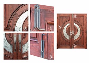 Puerta delantera de hierro forjado de bronce, pintada, clásica, para puerta de seguridad - Product Image 2