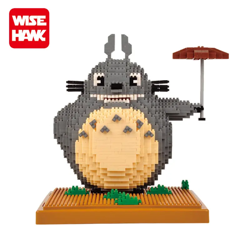 LNO-minibloque de plástico educativo para niños, figuras de acción de gran tamaño, figuras de acción de my Neptune totoro, juguete de anime