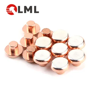 Custom Rotating Electrical Bimetal Silver Copper Alloy Contact Rivet Points For Relay