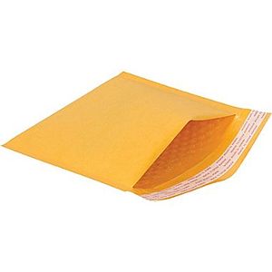 Enveloppe à bulles en papier Kraft jaune, 50 pièces, sac d'emballage kraft doré bon marché