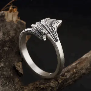 Atacado anel mulheres phoenix-925 Phoenix Anel de prata Nova Moda 100% Original S990 Thai Anéis de Prata Esterlina para Mulheres Jóias Tamanho Ajustável