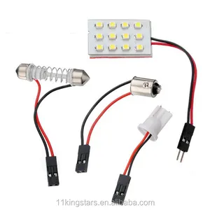 T10 BA9S Festoon 1210 12SMD lumière intérieure de voiture LED lampe de lecture