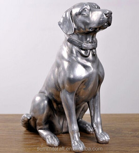 De gama alta plateado perro <span class=keywords><strong>Labrador</strong></span> resina estatua perro - Product Image 1