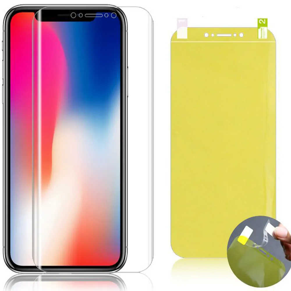 Film Hidrogel Bening TPU Silikon Depan 3D, Pelindung Layar untuk iPhone 10 XR Film Depan Bukan Kaca