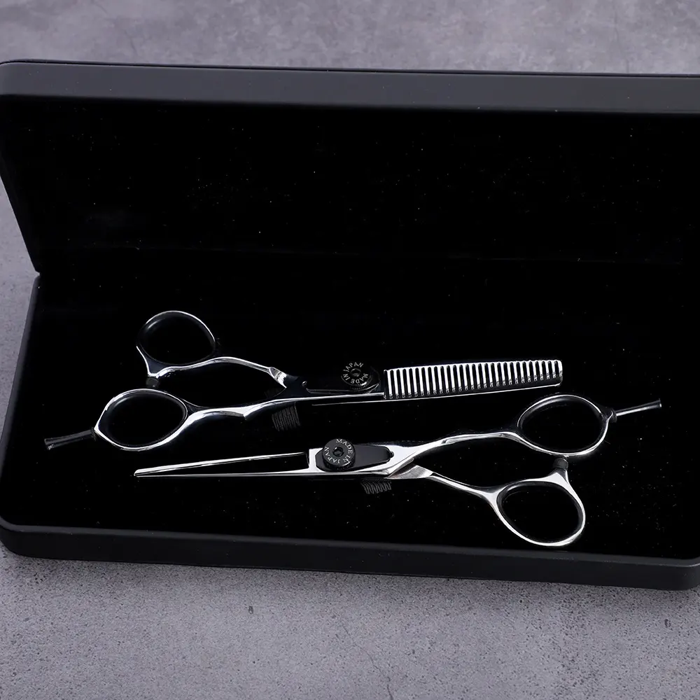professional japanese steel germany style mirror polishing gift box hairdressing cutting thinning beauty scissors set MST808