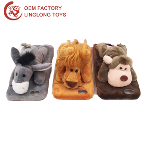 Peluche con búp bê sư tử Đồ chơi điện thoại trường hợp nâu sang trọng bảo vệ vỏ sư tử mềm TPU điện thoại Bìa trường hợp - Product Image 2