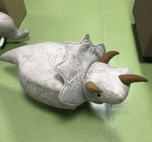 Venda quente engraçada preço mais barato oem produzir dinossauro triceratops stool animal ottoman com serviço de envio rápido - Product Image 4