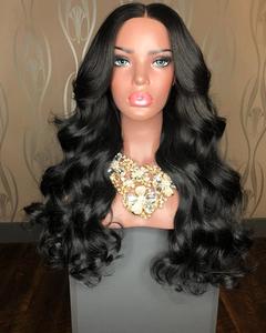 คุณภาพสูงเพศผู้หญิง <span class=keywords><strong>Hair</strong></span> 24 นิ้ว Body Wave 150 - 180% ความหนาแน่นยาวเต็มรูปแบบวิกผมลูกไม้ - Product Image 4