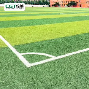 Grama artificial de futebol em forma de w para campo de futebol