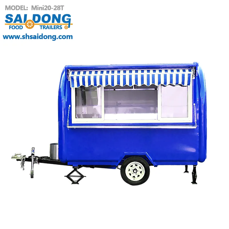 Custom outdoor bbq food cart trailer design