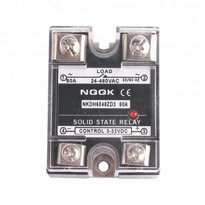 NQQK AC/AC 60A 480VAC Однофазное Ac SSR Zero Cross или случайное включенное твердотельное реле - Product Image 1