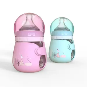 Garrafa de bebê fabricante bpa de silicone, garrafa de alimentação bebê fácil de limpar