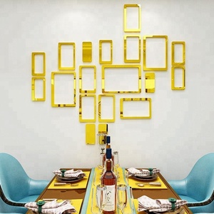 Adesivi Murali Creativi Fai-da-Te con Motivi Geometrici Astratti, <span class=keywords><strong>Specchio</strong></span> 3D Stereoscopico per Decorazione Soggiorno e Casa - Product Image 3