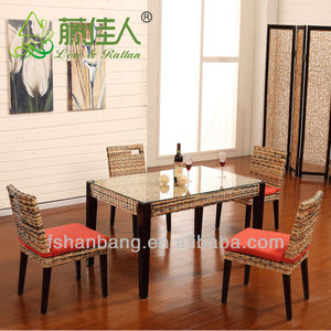 Único al por mayor de bambú de mimbre rattan muebles de jardín conjunto de silla de comedor y reposteria - Product Image 1