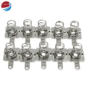 Conector de contato folha de metal, oem cr2032 18650 bateria de metal condutora aa suporte conector mola