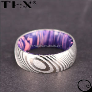 Anillo Popular 2026 de Resina y Acero de Damasco, Elige Tu Color, para Hombre y Mujer - Product Image 2