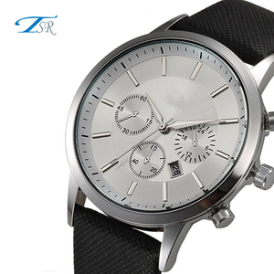 Montre à quartz élégante et abordable avec bracelet en cuir, boîtier en alliage, cadran en cristal, pour homme, résistante à l'eau, cadran <span class=keywords><strong>de</strong></span> 45 mm, vente en gros - Product Image 2