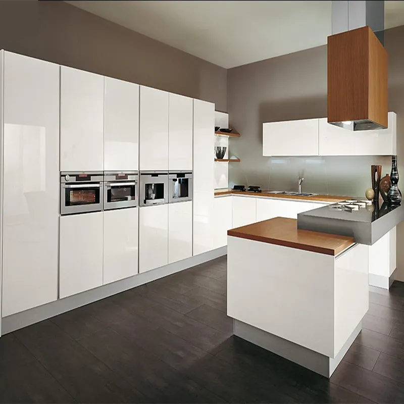 2020 Vermonhouse Newest Italian Style High Gloss Modern Handless Kitchen Cabinet Design