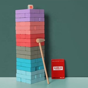 Personalized colorful block wooden tumbling tower <span class=keywords><strong>play</strong></span> block game - Product Image 3