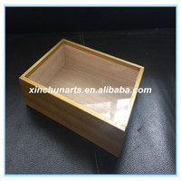Hochwertige, Unlackierte, Kundenspezifische Holzbox mit Acryl-Schiebedeckel – Preis Direkt ab China-Fabrik