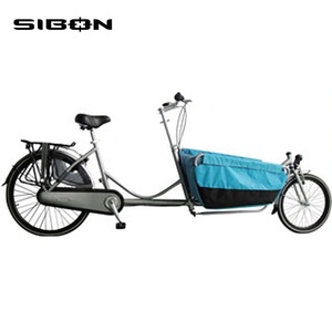 SIBON B0290101 26 "Cadre en acier au carbone adulte <span class=keywords><strong>Nexus</strong></span> 7 vitesses Bakfiet Cargo Bike 2 roues avec boîte textile - Product Image 1