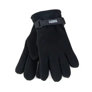 HZS-13207002 winter big size man dubbele laag zwarte hand polar fleece handschoenen in yiwu