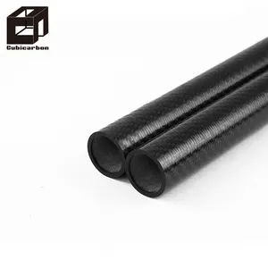 High Quality 3K Plain Glossy Carbon Fiber Tapered Tube Pole 1.8 Meters Long For Fishing Gaff