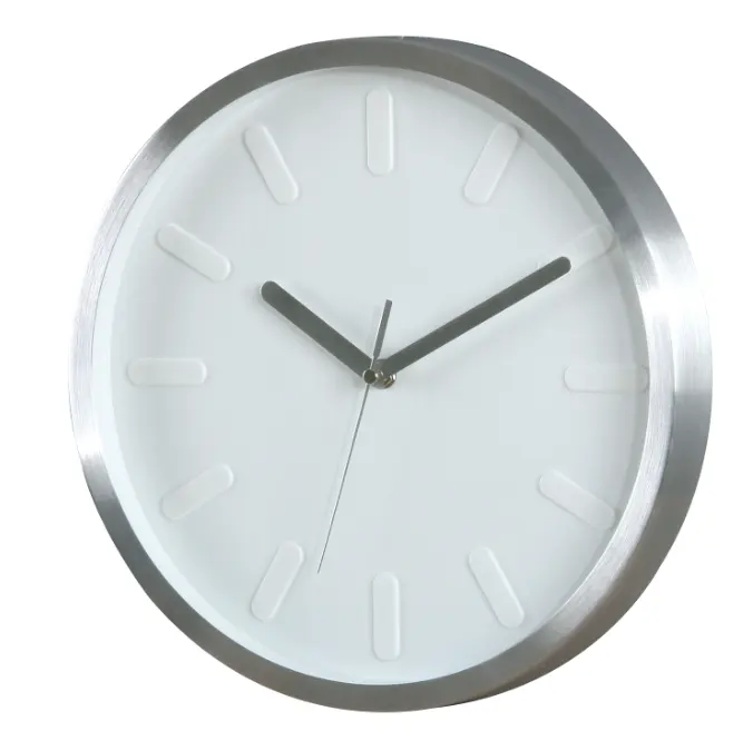 Aluminum metal frame custom quartz modern style wall clock China