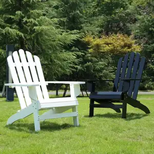 <span class=keywords><strong>Adirondack</strong></span> कुर्सी तह आउटडोर Patio फर्नीचर Reclining समुद्र तट लकड़ी GardenChair - Product Image 1