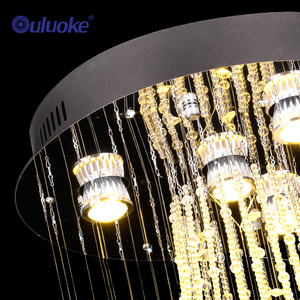 Candelabro LED grande montado en techo industrial moderno de cristal de Pakistán K9 - Product Image 6