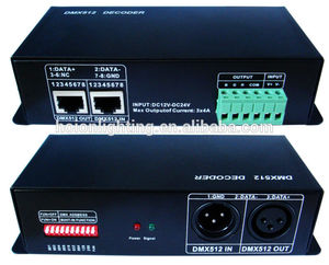 2015 nuevo diseño! decodificador universal de, canales <span class=keywords><strong>strong</strong></span> <span class=keywords><strong>decoder</strong></span>, dmx512 decodificador, 12 V - 24 V / 300 w, 3 canales - Product Image 1