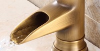 Robinet mitigeur de lavabo de salle de bain à trou unique en laiton antique fabriqué en laiton durable Noyau de valve en céramique pour la chambre à coucher