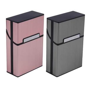 Men's Light Aluminum Thin Fashion Pipe Creative Personality Cigaret Case Slim Metal Cigarette Case Gift Box