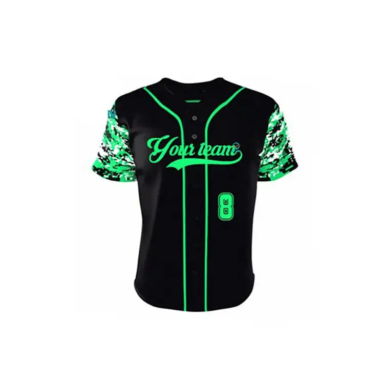 مخصص أزياء بيسبول بالجملة رخيصة فارغة مصعد 100% البوليستر الطالبة قمصان البيسبول البيسبول الفانيلة