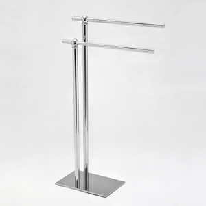 Calentador de toallas cromado de hierro en forma de X de 2 tonos elegante de marca - Product Image 5