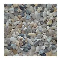 조경 해변 자갈 평면 자연 강 돌 혼합 색상