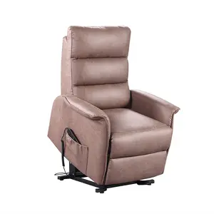 Grosir Furnitur Pabrik Ruang Tamu Kursi Recliner Pengangkat Daya Kulit