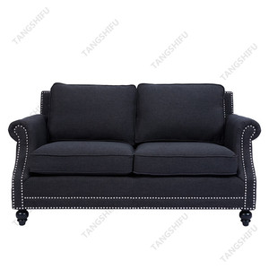 Metà del secolo mobili soggiorno in tessuto nero amore <span class=keywords><strong>due</strong></span> posti divano reclinabile - Product Image 3