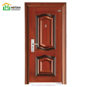 Casa principal puerta de hierro puerta de seguridad de acero de diseño 80 y 36 pulgadas sola puerta - Product Image 3