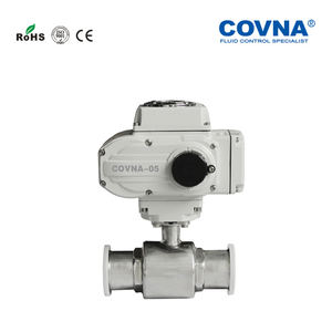 COVNA食品级不锈钢三夹连接2路卫生级球阀 - Product Image 2