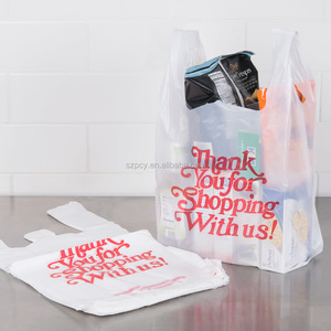 environment-friendly biodegradable T-shirt plastic bag vest apparel shopping bag