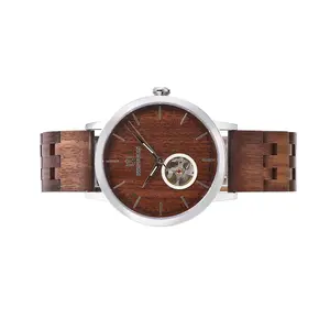 Holz zifferblatt oem automatische luxus herren uhr